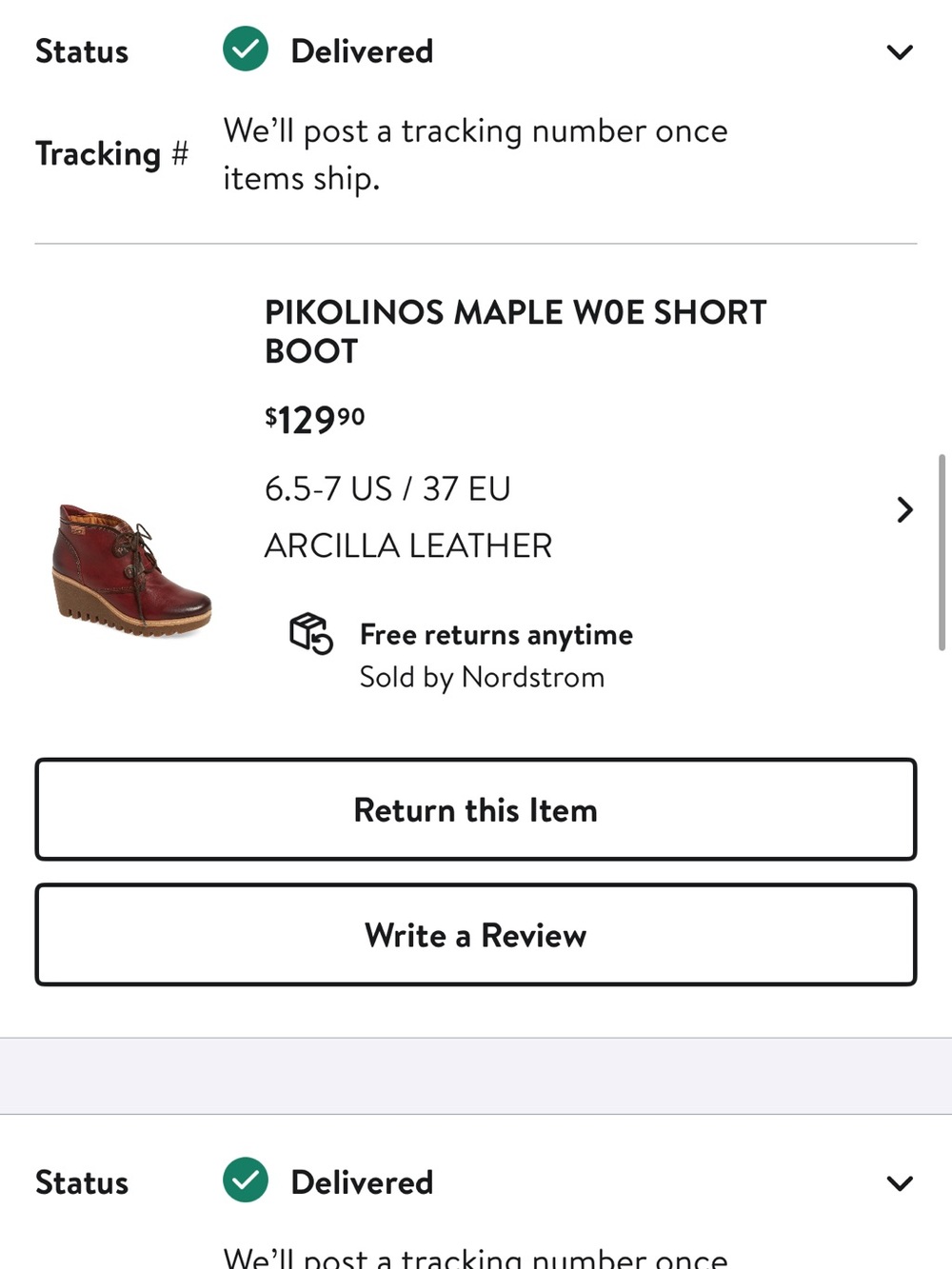 PIKOLINOS Men's Short Lace-Up Boot — Burgundy with Brown Sole